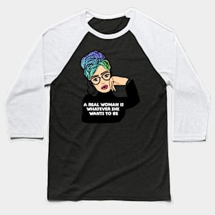 A woman is version 2 Baseball T-Shirt